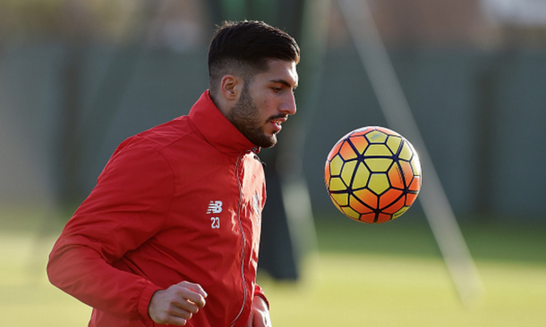 Emre Can in training at Melwood. (Picture: Getty Images)