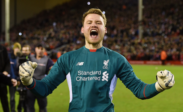 Mignolet celebrates after putting Liverpool into the Capital One Cup final. (Picture: Getty Images)