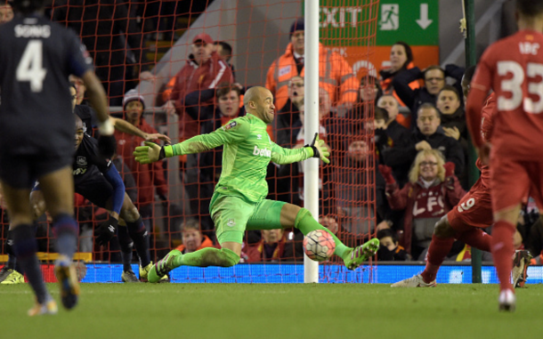 Randolph was in excellent form to keep a sixth clean sheet in just eight West Ham games. (Picture: Getty Image)