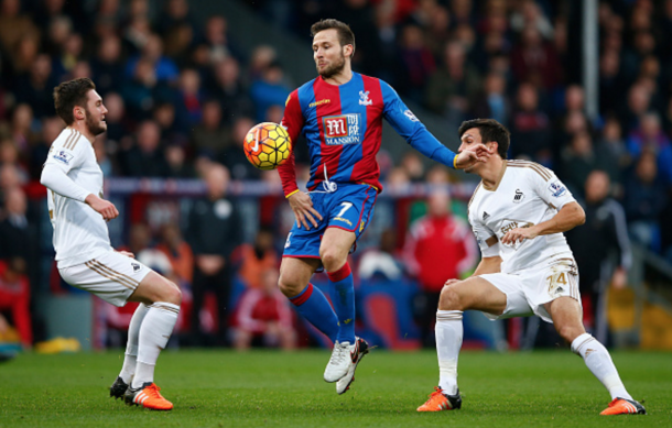 Cabaye in the last meeting between the two sides in December. (Picture: Getty Images)