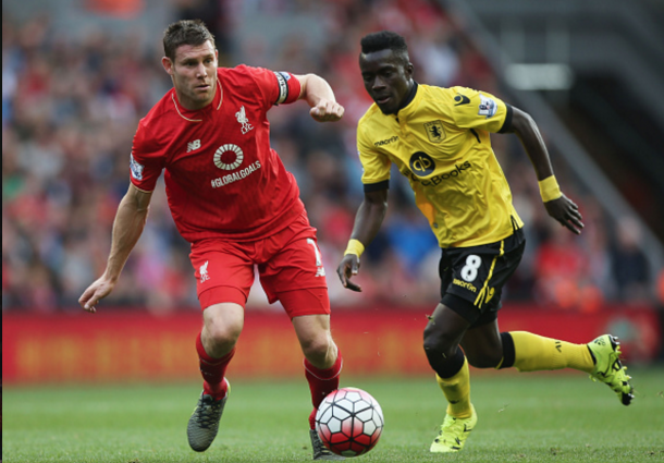 Milner scored his first goal in a Liverpool shirt in the last meeting with Villa in September. (Picture: Getty Images)