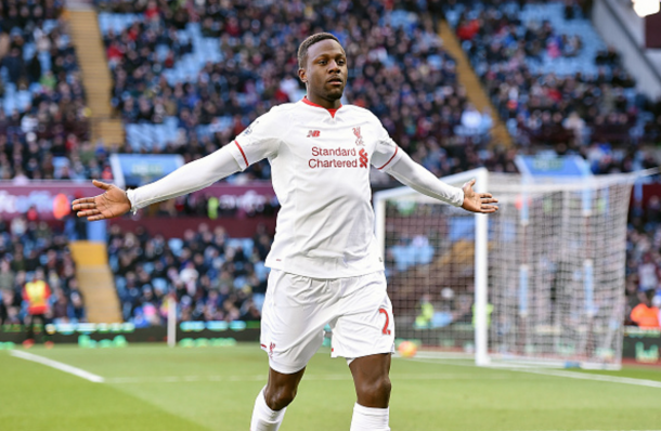 Origi celebrates his goal at Villa, his second in the league and fifth overall. (Picture: Getty Images)