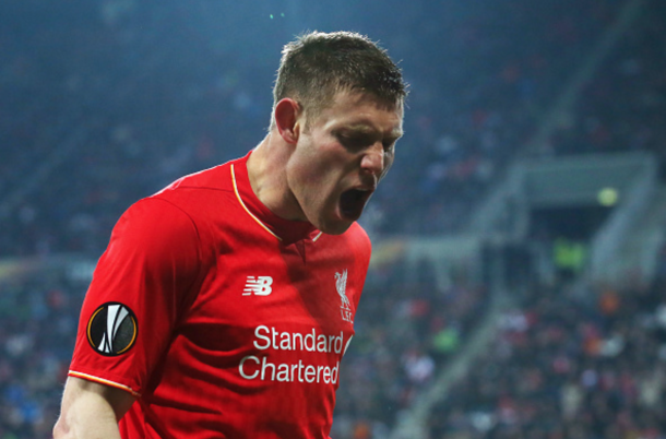 Milner vents his frustrations as Augsburg held strong to deny Liverpool. (Picture: Getty Images)