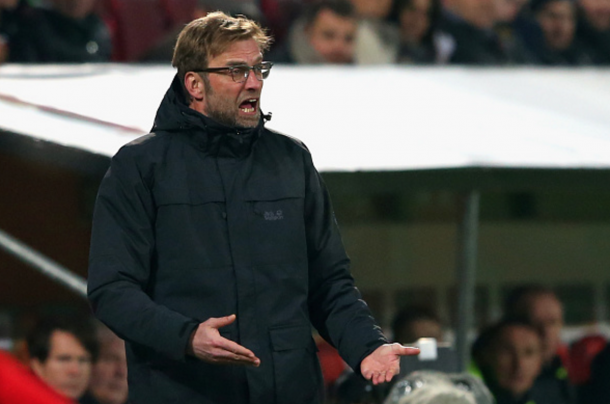 Klopp often looked frustrated with his side's first-half display on the touchline. (Picture: Getty Images)