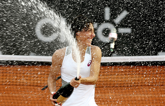 Francesca Schiavone killing the celebration once again. Source:Getty Images/Matthew Stockman