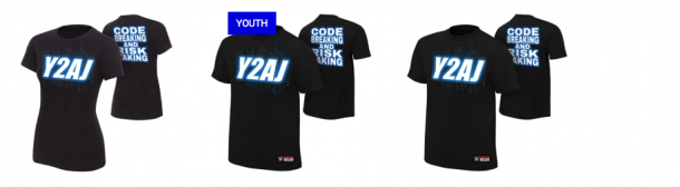 Y2AJ merchandise available on WWESHOP,COM (image: wweshop,com)
