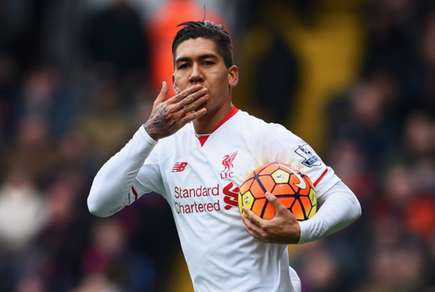 Firmino celebrates his equaliser. (Picture: Getty Images)