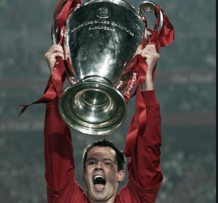 Carragher won a European cup with the reds in 2005 (image: Metro.co.uk)