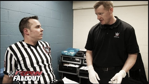 Dan Engler receiving stitches in treatment room (image:youtube.com)