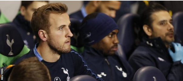 Top scorer Harry Kane finds himself on the substitute bench for the fifth time in the Europa league (photo: bbcsports)