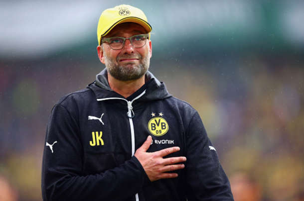 Klopp bid an emotional farewell to the Dortmund fans back in May. (Picture: Getty Images)