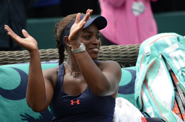 Stephens applauding her opponent. Source: Christopher Levy