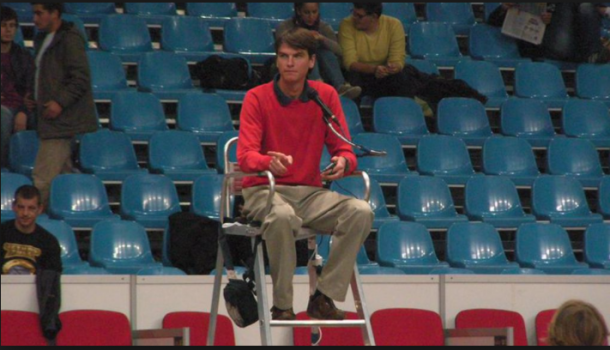 Pitner officiates a match.  Photo Courtesy: Varazdinski.hr