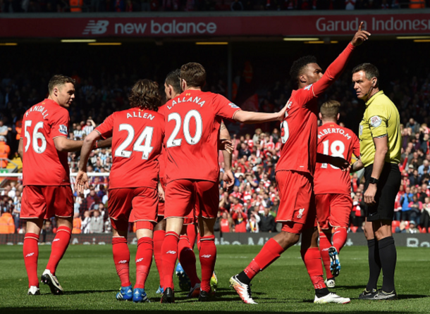 Sturridge celebrates the game's opening goal after just 67 seconds. (Picture: Getty Images)