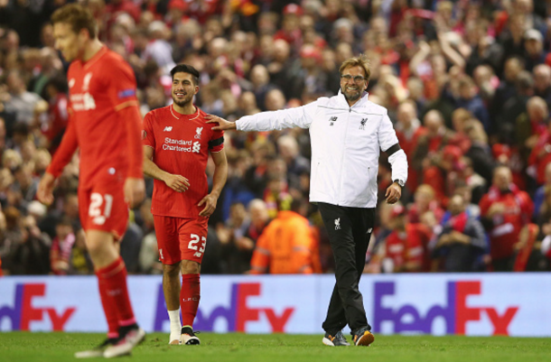 Emre Can could feature for the Reds for the first time in almost a month. (Picture: Getty Images)