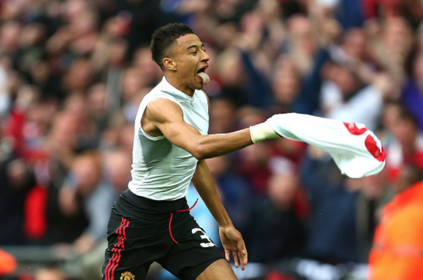 Lingard celebrates the goal that won United their 12th FA Cup. (Picture: Getty Images)