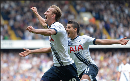 Kane scores his first goal of the season against Manchester City at home (source: telegraph)