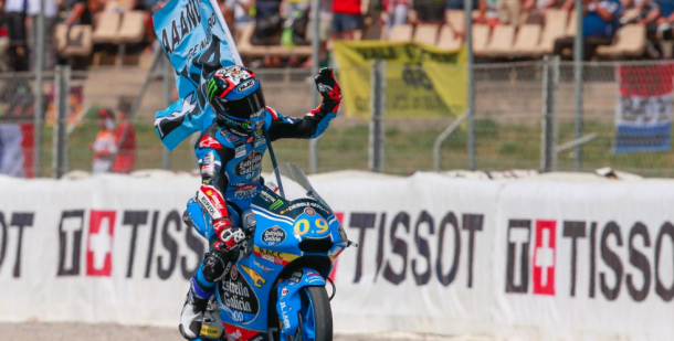 Navarro celebrates his win. (Photo: MotoGP)