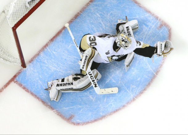 Matt Murray #30 of the Pittsburgh Penguins tends goal against the San Jose Sharks in Game Four of the 2016 NHL Stanley Cup Final at SAP Center on June 6, 2016 in San Jose, California. (June 5, 2016 - Source: Ezra Shaw/Getty Images North America)