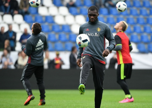 Benteke trains with Belgium in a recent training camp in Genk. (Picture: Getty Images)