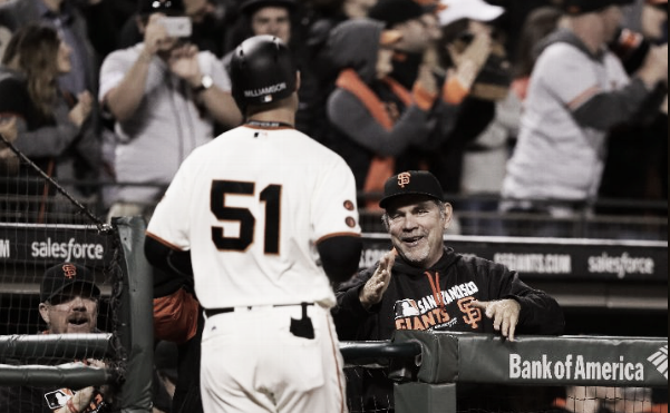 Mac Williamson picked the perfect time to hit his first career home run. | Getty