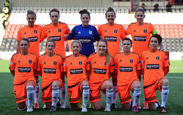 The Glasgow City team lining up in the Women's Champions League. (Picture: Getty Images)