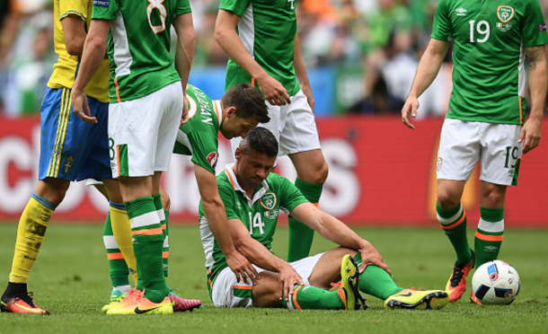 Jon Walters was forced to limp off through injury and will miss out of Saturday's game. (Picture: Getty Images)