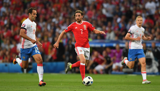 Joe Allen, pictured against Russia on Monday, was one of Wales' best performers. (Picture: Getty Images)