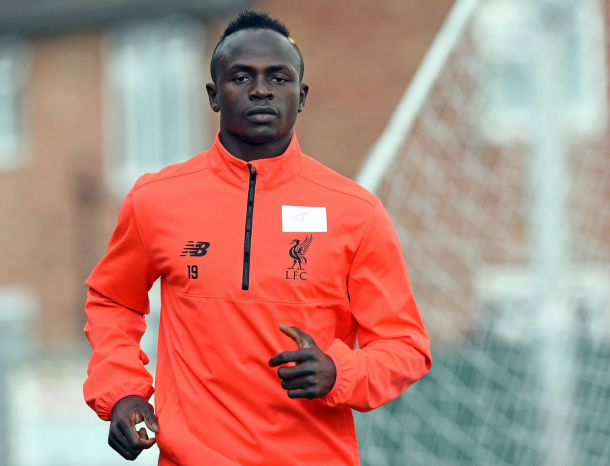 Mane took part in his first training session as a Liverpool player on Saturday. (Picture: Getty Images)