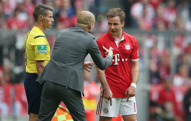 Götze's stock as a star fell under Guardiola as he played less and less regularly each season. (Picture: Getty Images)