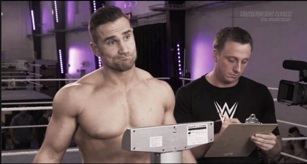 Petiot makes weight at the WWE Performance Centre (image: Facebook.com)