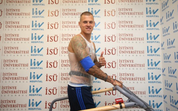 Skrtel undergoing his Fenerbahce medical on Tuesday. (Picture: Getty Images)