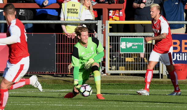 Karius in action for Liverpool in their 5-0 friendly win at Fleetwood Town on Thursday. (Picture: Getty Images)