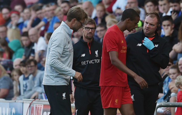 Matip walked straight down the tunnel after leaving the pitch late on at the DW Stadium. (Picture: Getty Images)