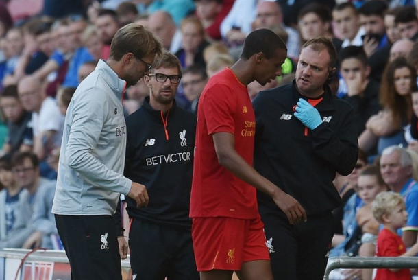 Matip walked straight down the tunnel late on at Wigan. (Picture: Liverpool Echo via Getty Images)