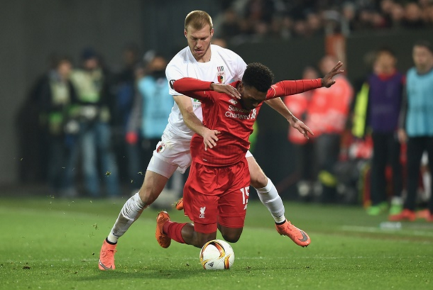 Klavan battles with Liverpool's Daniel Sturridge last season. (Picture: Getty Images)