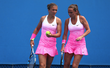 Errani and Roberta Vinci in their last tournament together, Australian Open 2015. Photo:Cameron Spencer/Getty Images