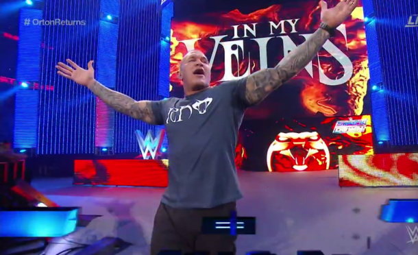 Randy Orton makes his long awaited appearance following a nine month absence (image: WWE NETWORK)