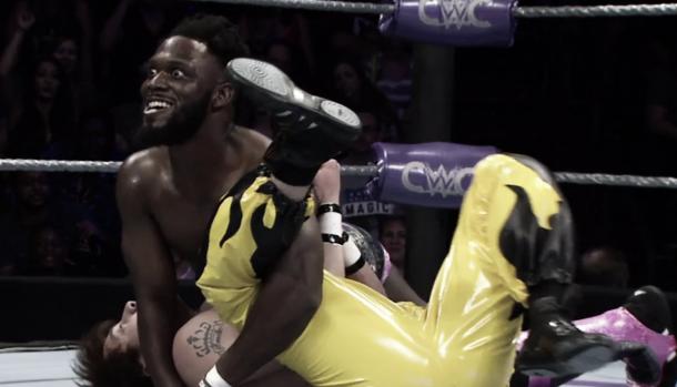 Rich Swann picks up the pinfall victory over Jason Lee (image: WWE NETWORK)