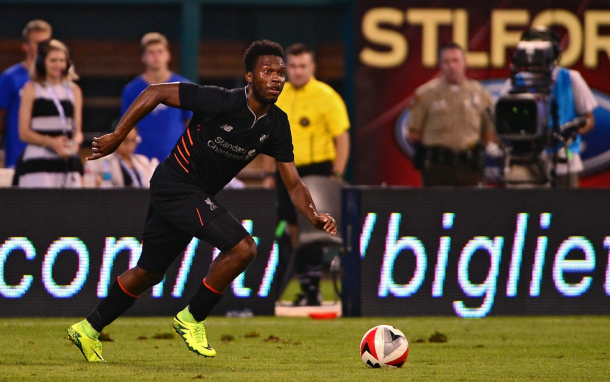 Sturridge in action against AS Roma on the Reds' pre-season tour of the USA. (Picture: IB Times)