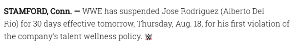 The statement on WWE.com (image:wwe.com)