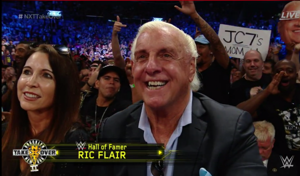 Ric Flair is present in Brooklyn (image: wwe network)