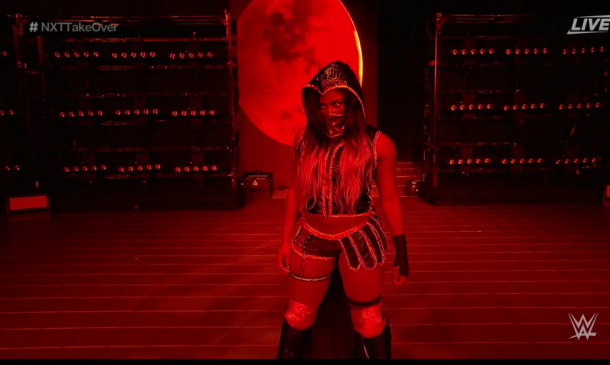 Ember Moon makes her in-ring debut in NXT (image: wwe network)