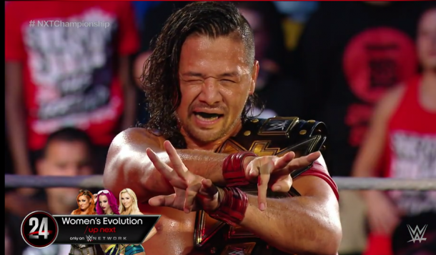 Shinsuke Nakamura is the new NXT Champion (image: wwe network)