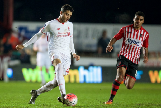 Ilori on his first Liverpool start against Exeter City back in January. (Picture: Getty Images)