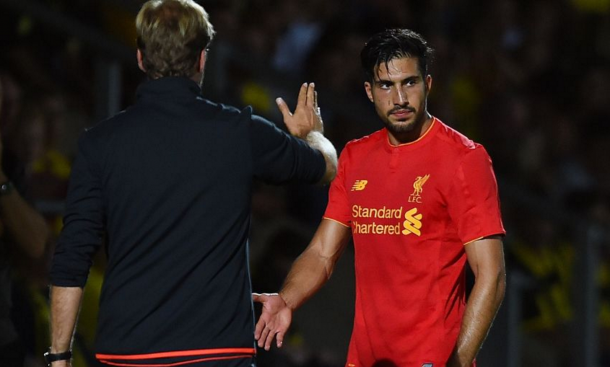 Can was forced off mid-way through the second-half with an ankle problem. (Picture: Liverpool FC)