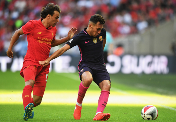 Markovic in action against Barcelona in pre-season, where he grabbed an assist in a 4-0 win. (Picture: Getty Images)