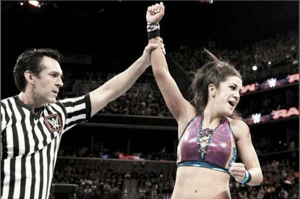 Bayley was not supposed to make her debut but injury forced creative's hand (image: sportskeeda.com)