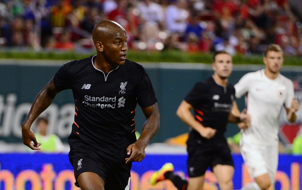 Wisdom in action for Liverpool against Roma in pre-season. (Picture: Getty Images)