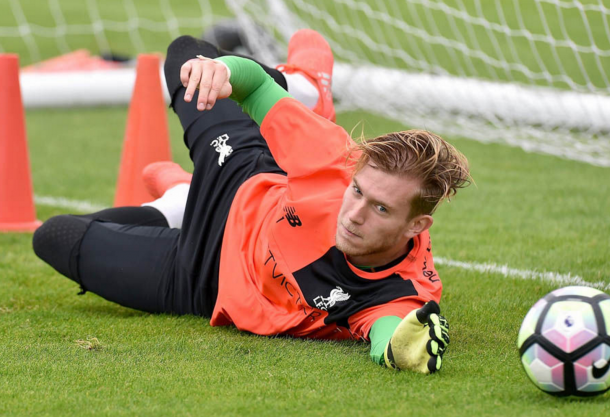 Karius in training at Melwood. (Picture: Getty Images)